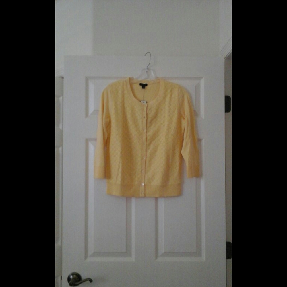 Talbots Yellow Cardigan New Size Small